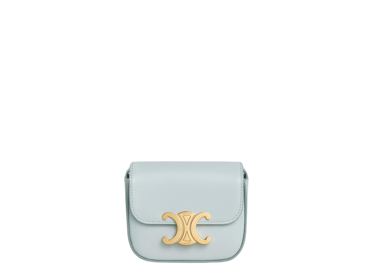 Celine Mini Claude In Shiny Calfskin With Gold Finish