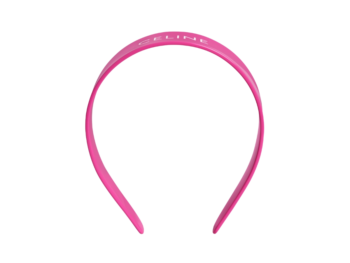 Celine Monochroms Celine Headband In Acetate Flash Pink