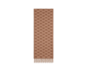 Buy Celine Monogrammed Cashmere Scarf Beige Toffee at Sasom – Authentic and Ready to Ship