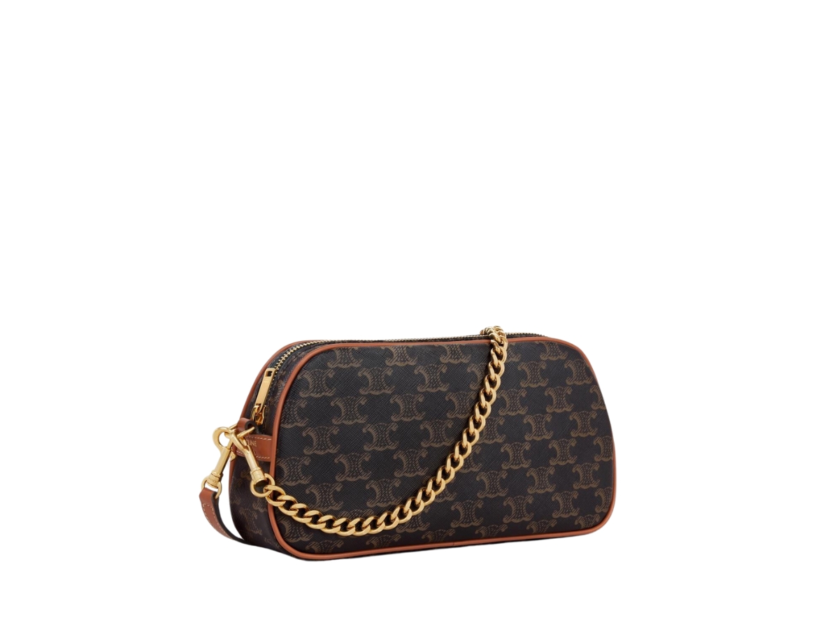 Celine Multi Bag In Triomphe Canvas And Calfskin With Gold Celine Multi Bag In Triomphe Canvas And Calfskin With Gold