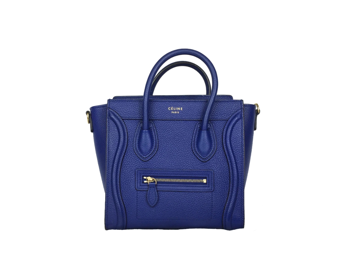 Celine nano luggage blue hotsell