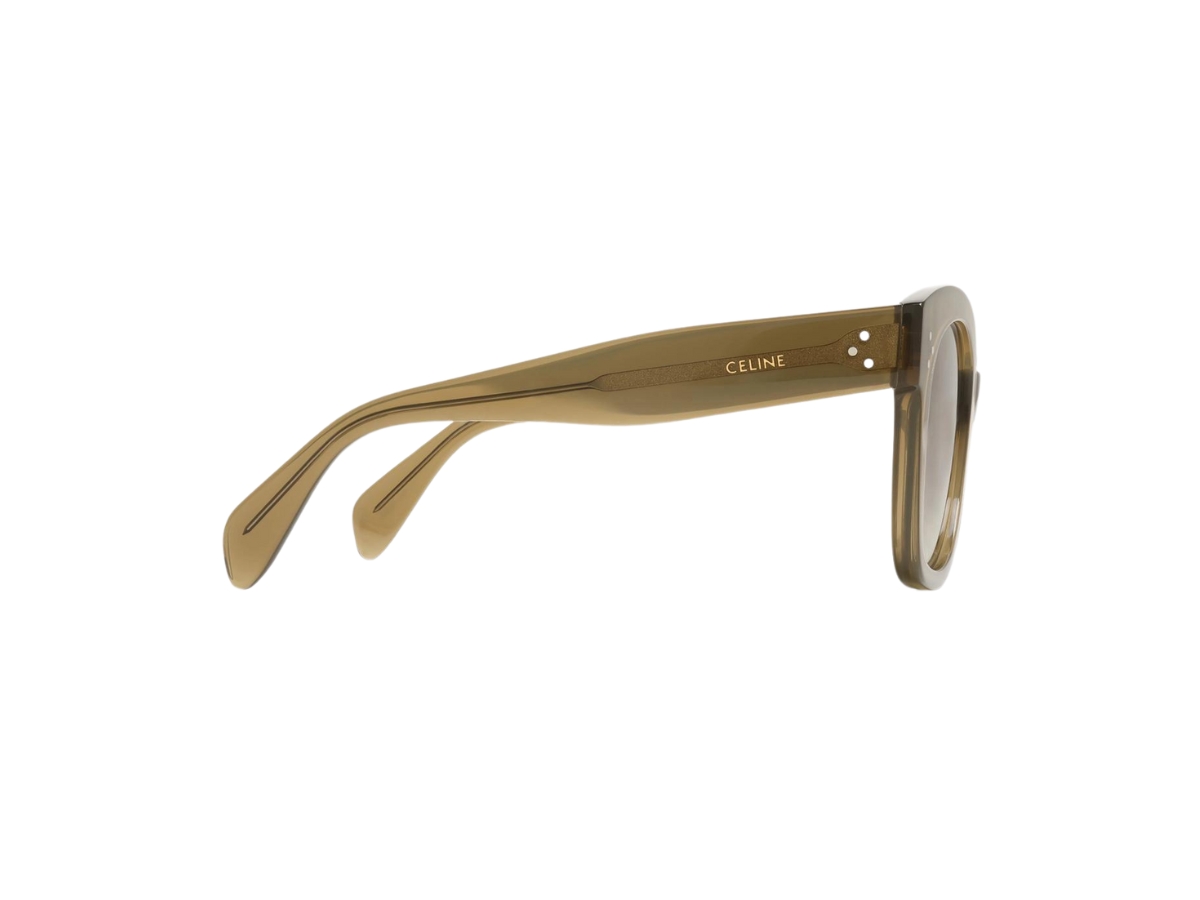 Celine Oversized S002 Sunglasses In Acetate Transparent Khaki display picture 2