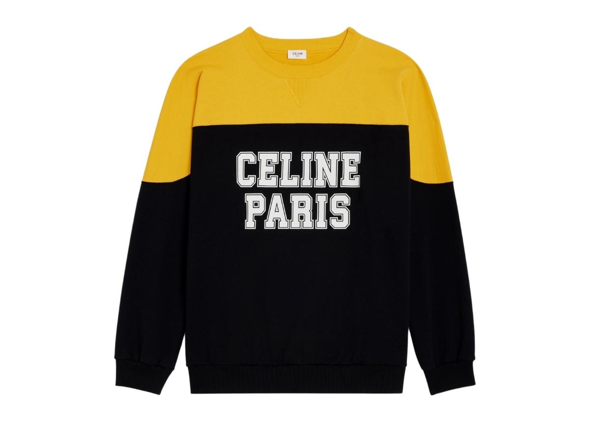 【CELINE】BLASON ルーズフーディー★ブラック イエロー★XS お洒落メンズ□CELINE ルーズ テクニカルファブリック ブルゾン