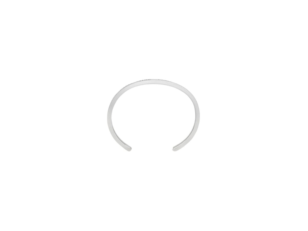 Celine Paris Thin Cuff In Brass With Rhodium Finish Silver