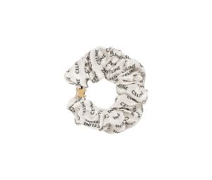 Buy Celine Scrunchy Rayure Bracelet In Brass With Gold Finish And White Silk Gold White at Sasom – Authentic and Ready to Ship