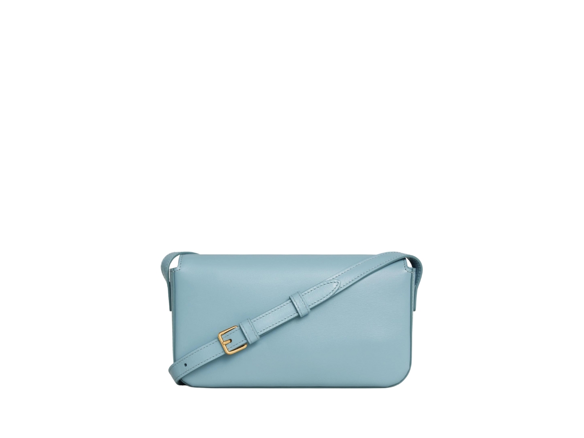 CL Gold 25mm Triomphe Enamel Blue Brown Denim Calfskin 558357