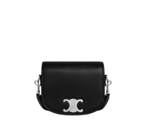 Buy Celine Small Besace Strap Triomphe In Supple Natural Calfskin Leather  With Silver Finishing Hardware Black at Sasom – Authentic and Ready to Ship