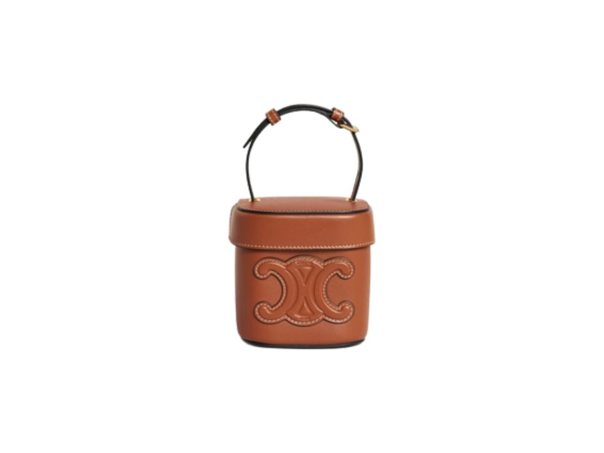 SMALL BUCKET CUIR TRIOMPHE in Smooth Calfskin