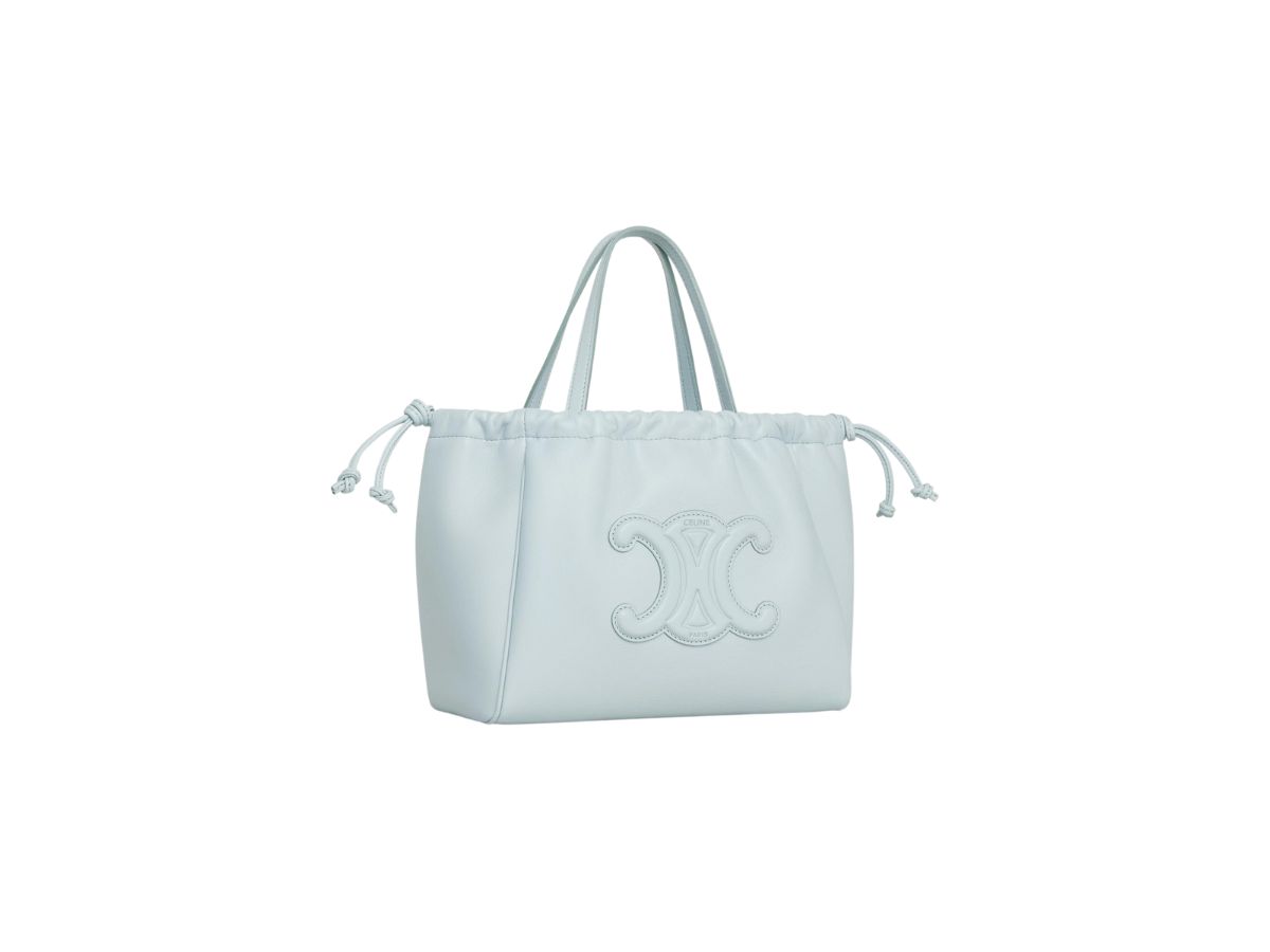 MINI CABAS ANAIS CUIR TRIOMPHE 20 IN BLUE GREY GRAINED CALFSKIN