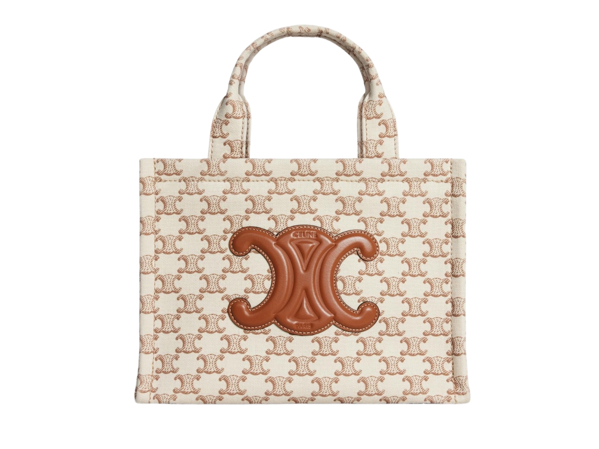 SASOM | bags Celine Small Cabas In Textile With Triomphe Canvas Print ...