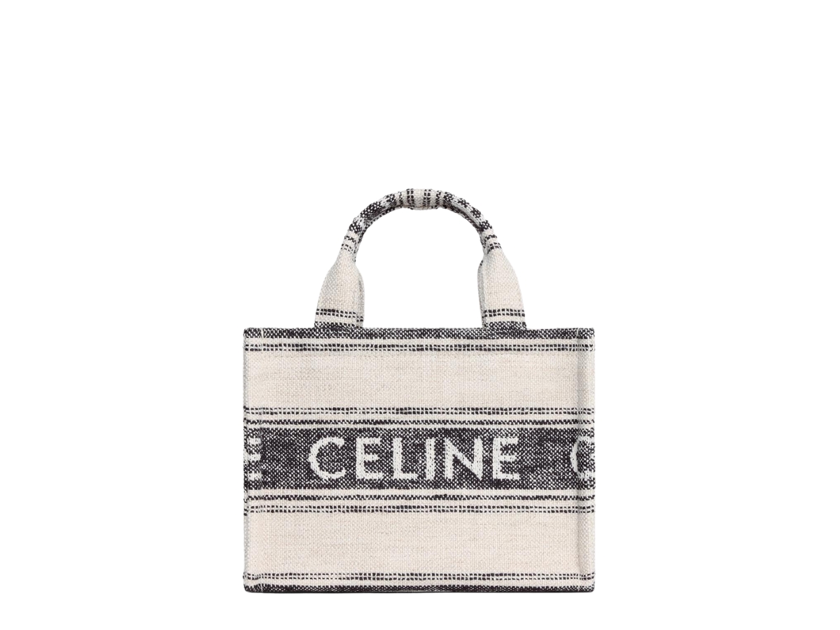 small cabas thais in STRIPED TEXTILE WITH CELINE JACQUARD