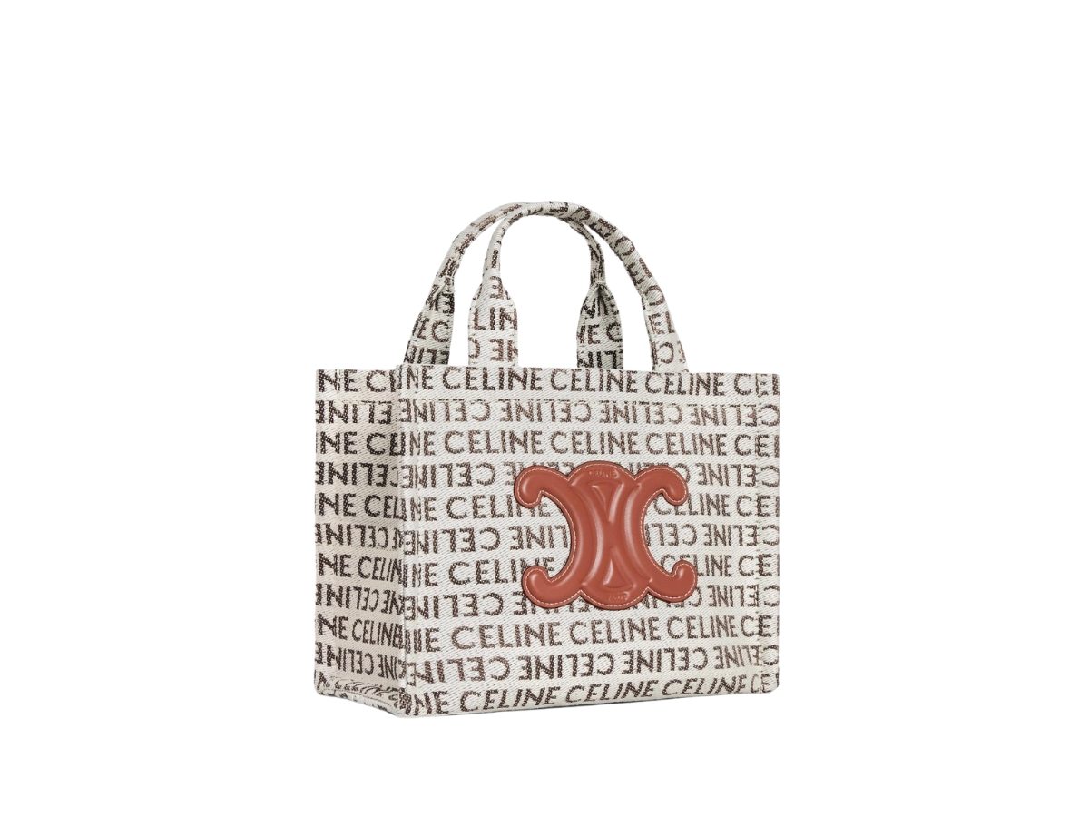 Celine Small Cabas Thais In Textile With Celine All-Over