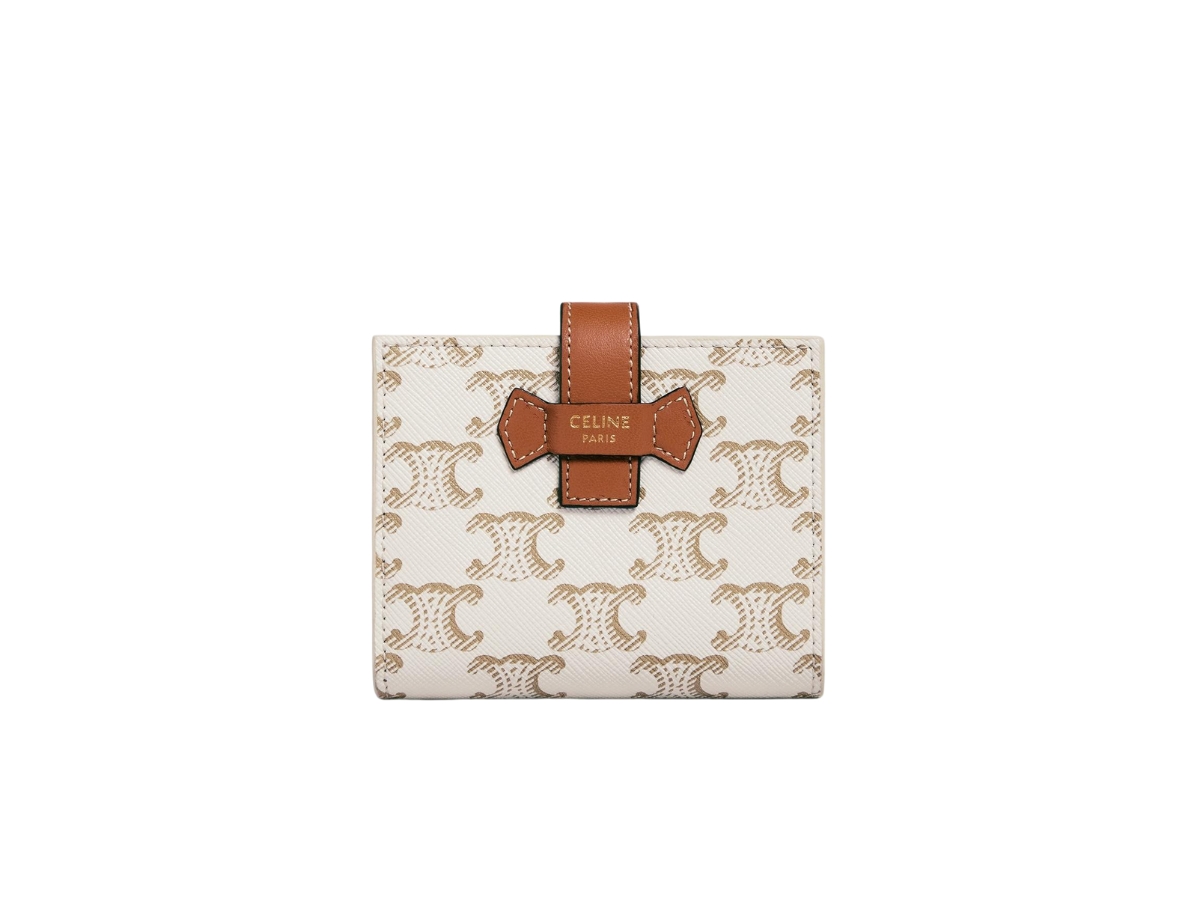 https://d2cva83hdk3bwc.cloudfront.net/celine-small-strap-wallet-essentials-in-triomphe-canvas-and-lambskin-with-gold-metal-hardware-white-tan-3.jpg