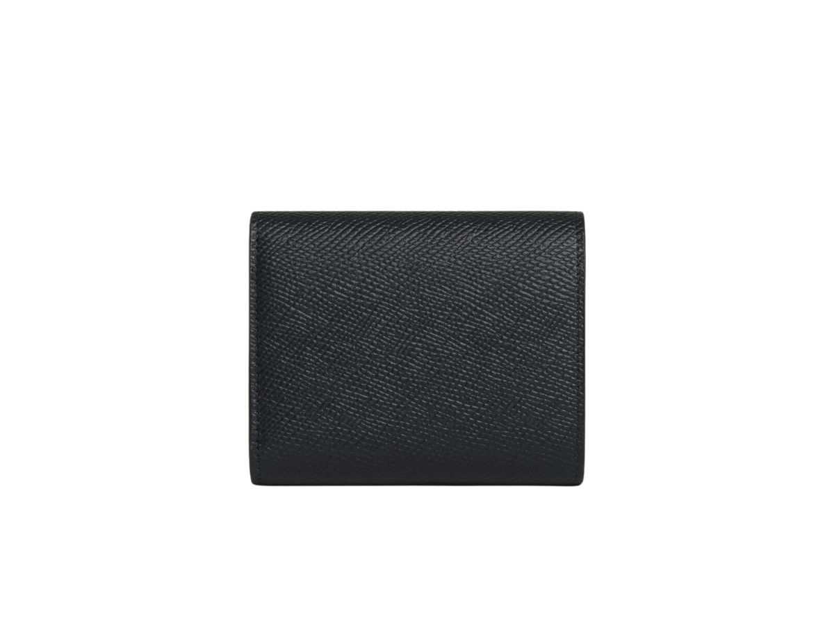 SMALL TRIFOLD WALLET IN GRAINED CALFSKIN - GREY