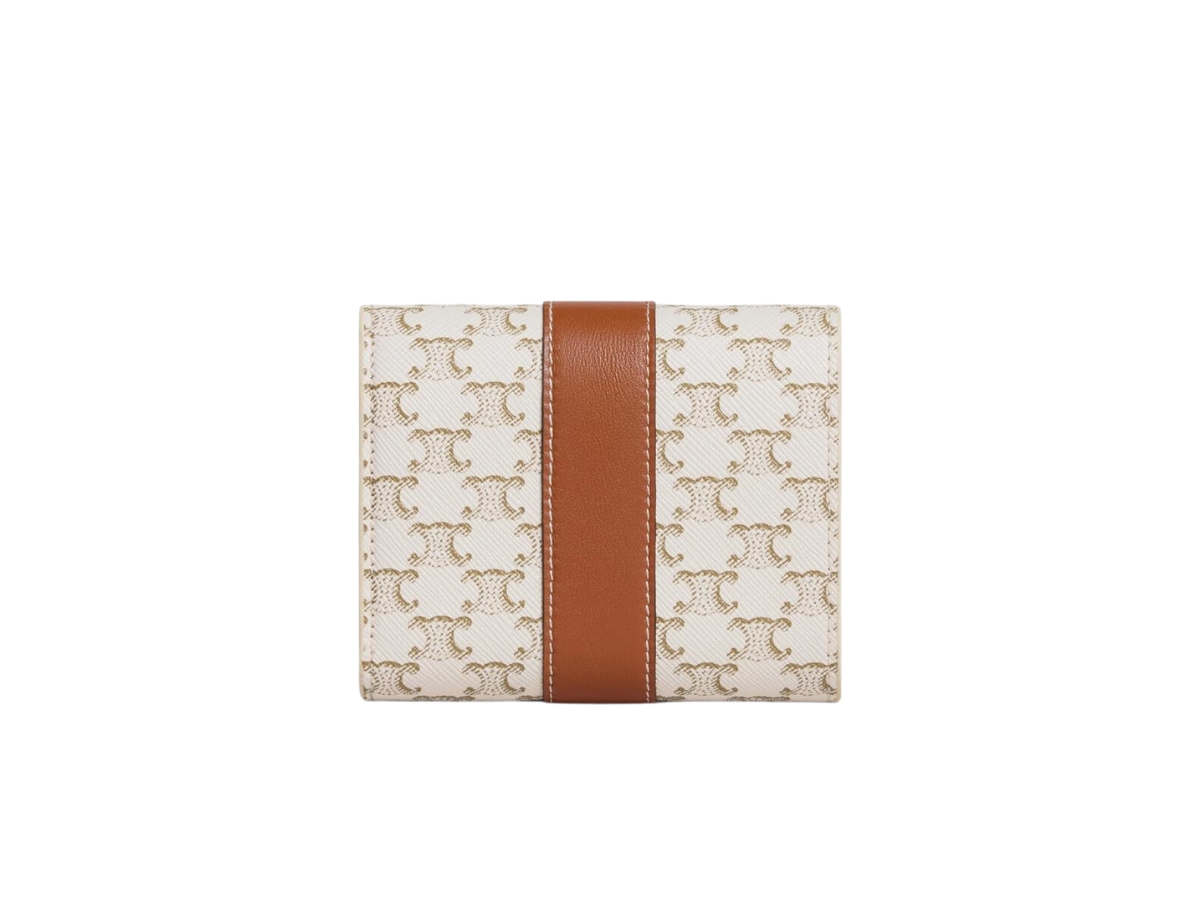 【新品・未使用】CELINE small Trifold Walvet CELINE Small Trifold Wallet in Triomphe canvas and lambskin