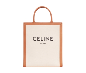 Buy Celine Small Vertical Cabas Celine In Canvas With Celine Print And Calfskin Natural Tan at Sasom – Authentic and Ready to Ship
