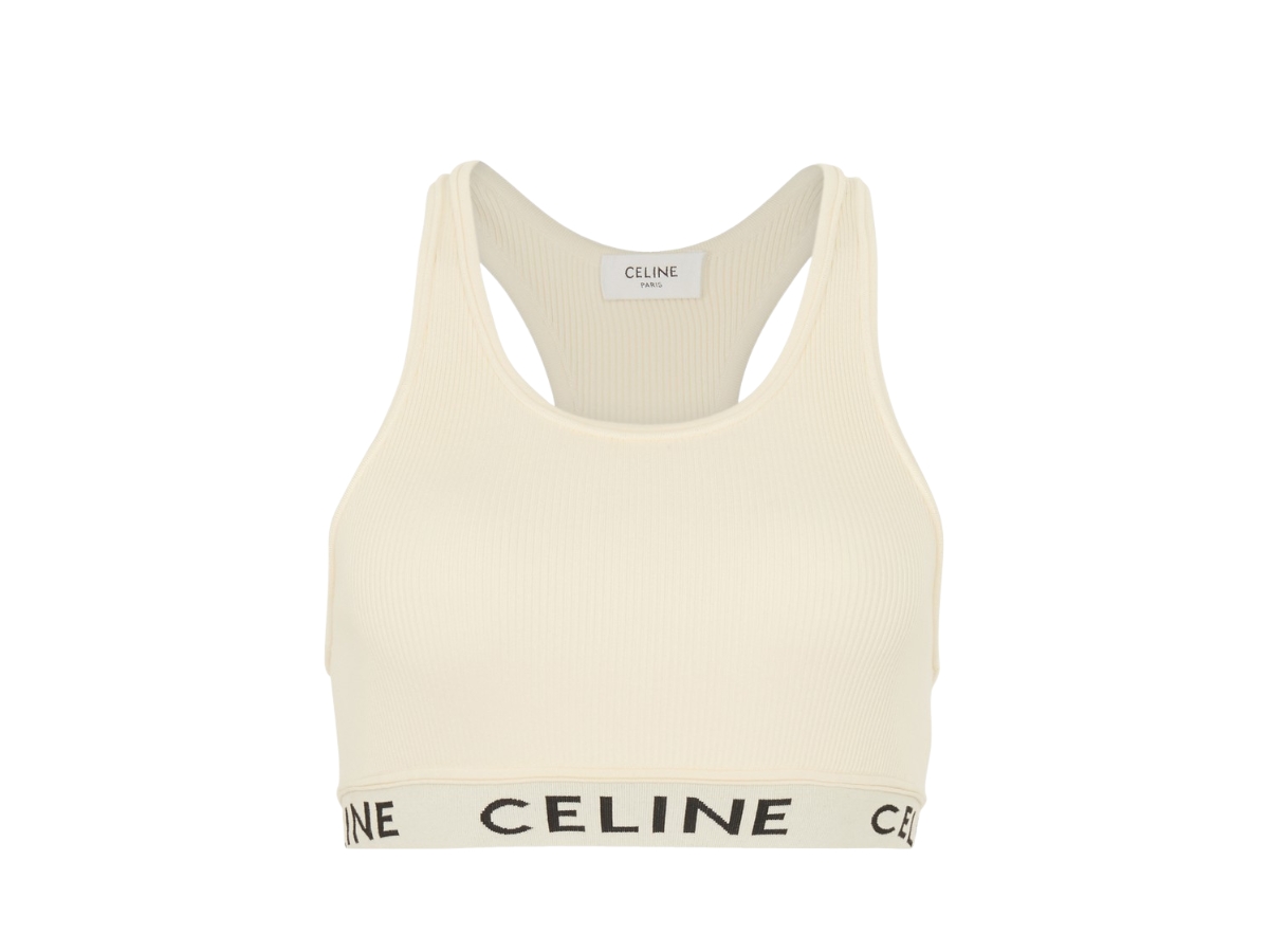 SASOM  apparel Celine Striped Sports Bra off white Check the latest price  now!