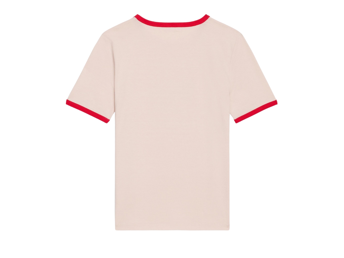 SASOM เสื้อผ้า Celine Sulky In Cotton Jersey TShirt IvoryRed เช็ค