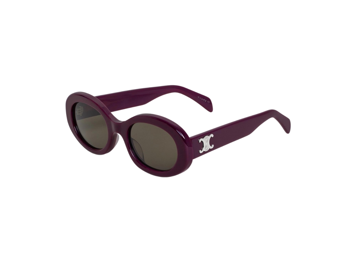 Celine Triomphe 01 Sunglasses In Acetate Aubergine