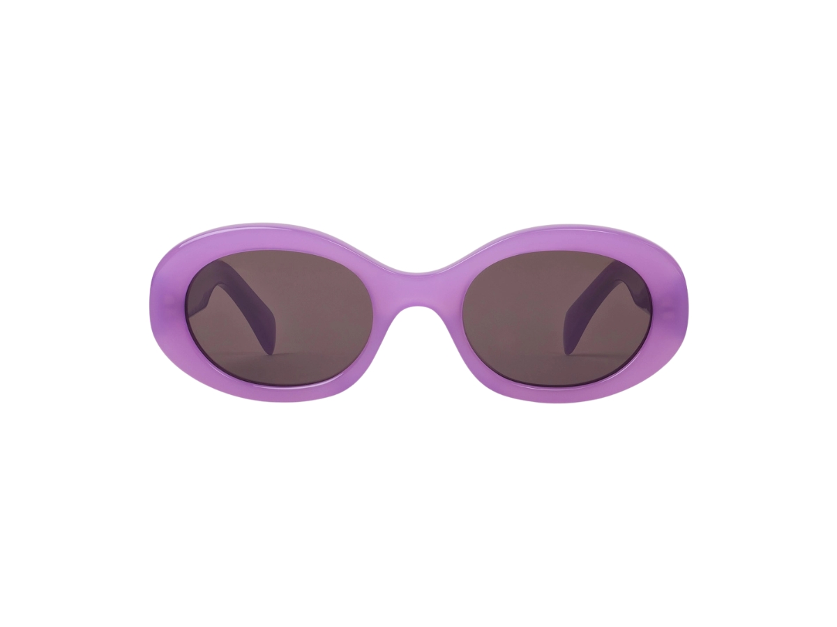 Celine Triomphe 01 Sunglasses In Acetate Milky Lavender With 