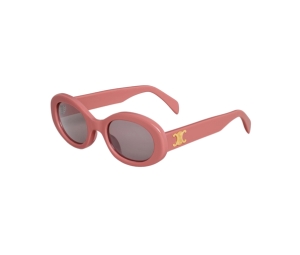 Buy Celine Triomphe 01 Sunglasses In Acetate Powder Rose With Reddish Smoke Lenses at Sasom – Authentic and Ready to Ship