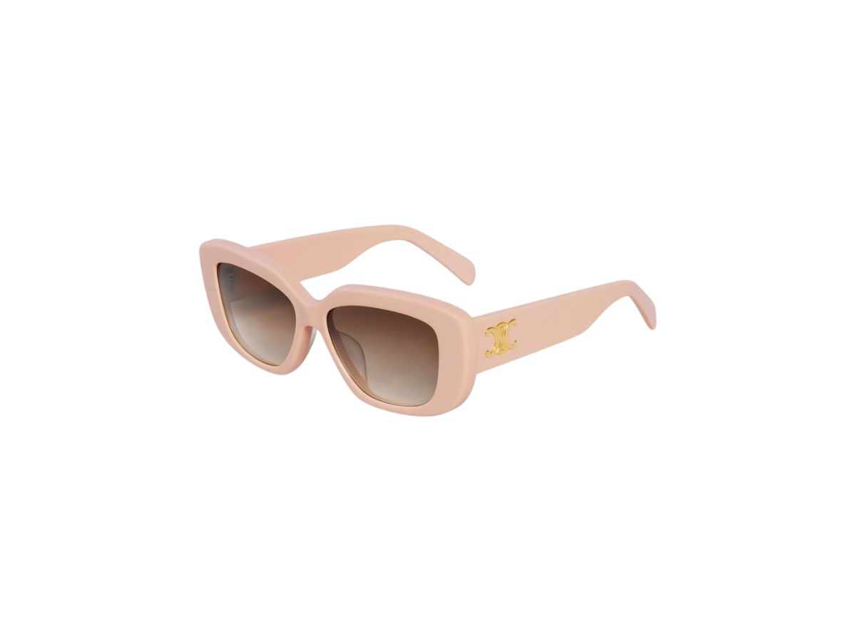Buy Celine Triomphe 04 Sunglasses In Acetate Nude | SASOM