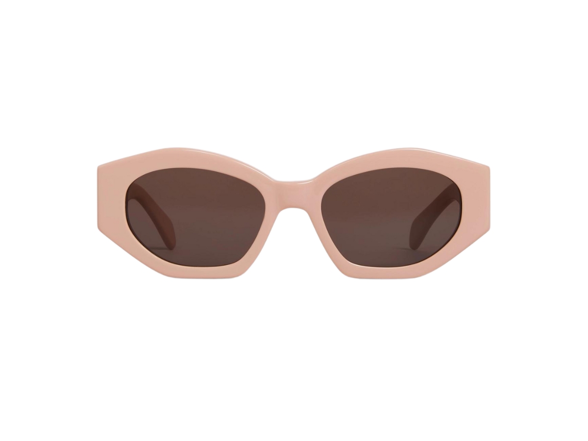 Celine Triomphe 08 Sunglasses In Acetate Nude With Brown Lenses display picture 1