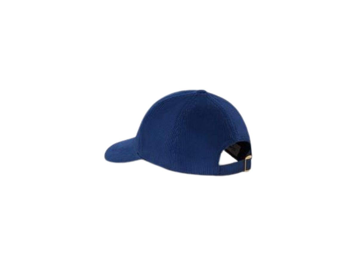 Celine Triomphe Baseball Cap In Corduroy Dark Blue | ของแท้