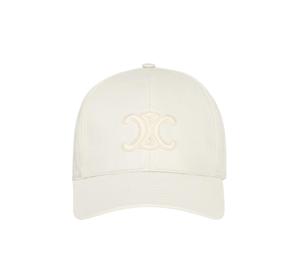 SASOM | accessories Celine Triomphe Baseball Cap In Cotton Ecru