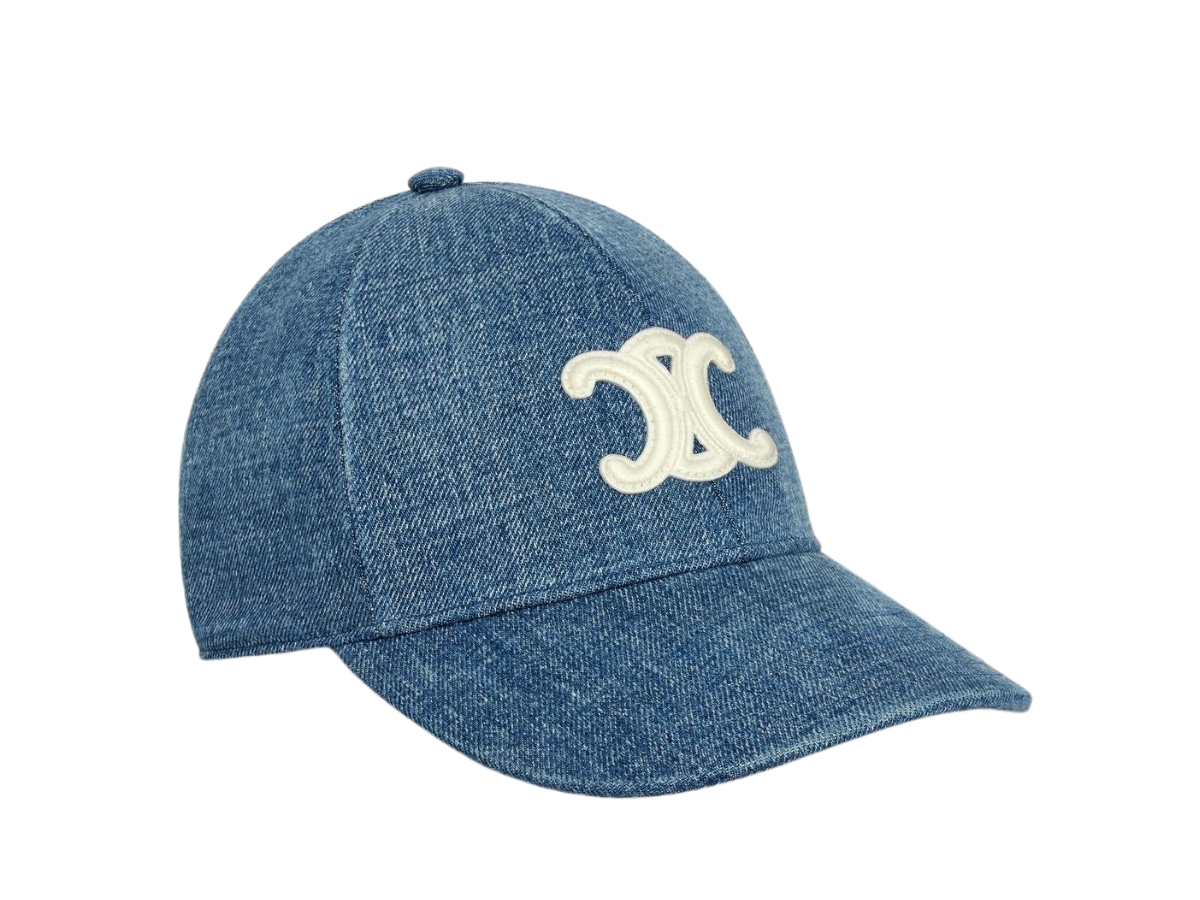 TRIOMPHE BASEBALL CAP IN DENIM UNION WASH - DARK UNION WASH