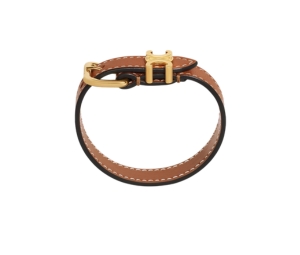 【CELINE 】 Les Cuirs Celine bracelet Les Cuirs Celine Bracelet in Calfskin and Brass with Gold