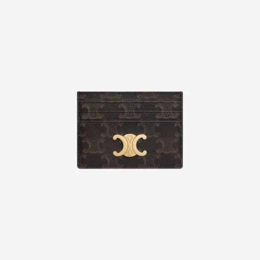 Buy Celine Triomphe Card Holder in Triomphe Canvas Tan at Sasom – Authentic and Ready to Ship