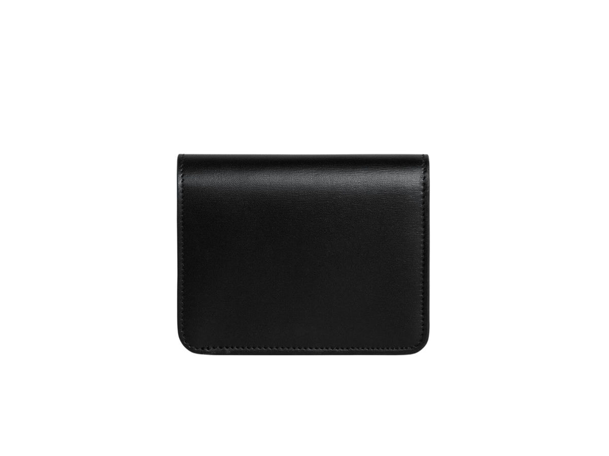 CELINE Triomphe TRIOMPHE COMPACT WALLET in Shiny calfskin
