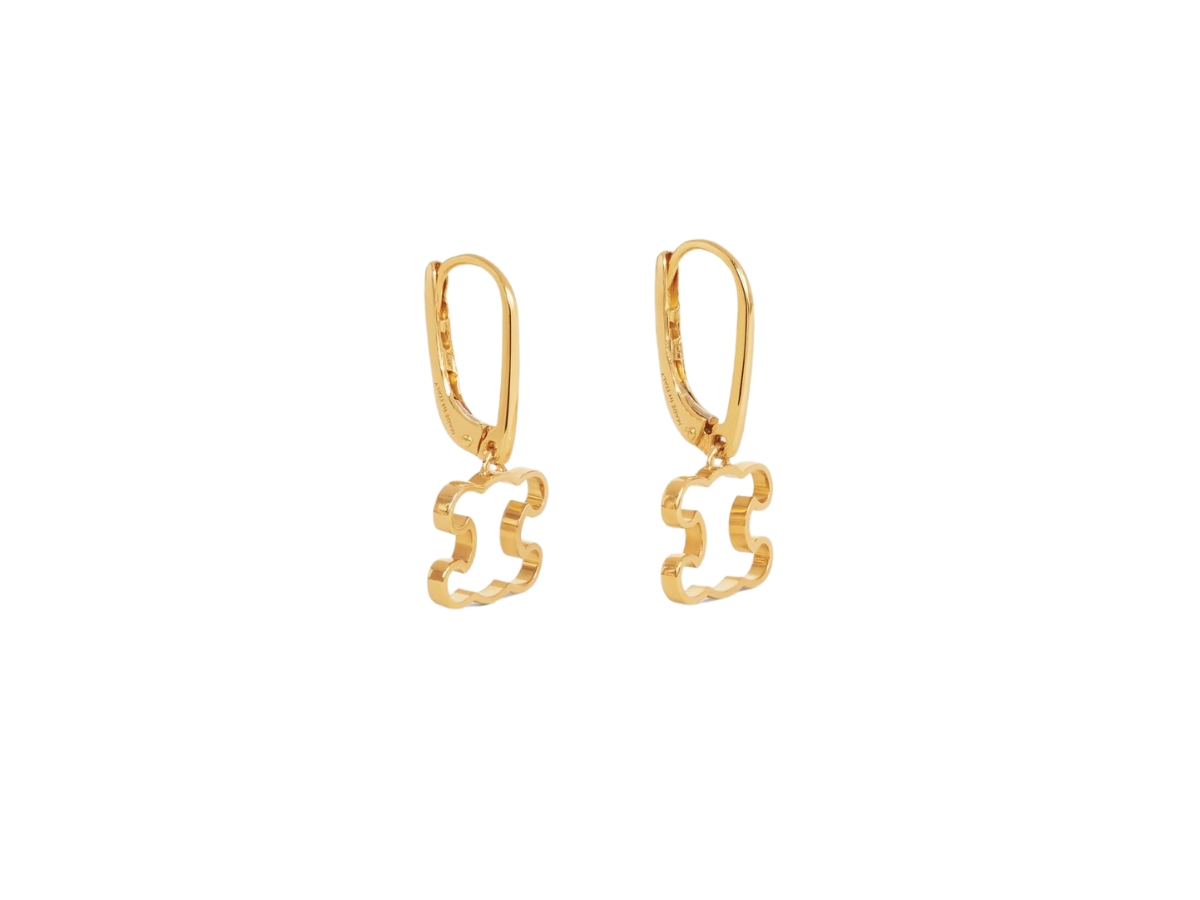 SASOM | accessories Celine Triomphe Frame Earrings In Brass With Gold  Finish Gold Check the latest price now!