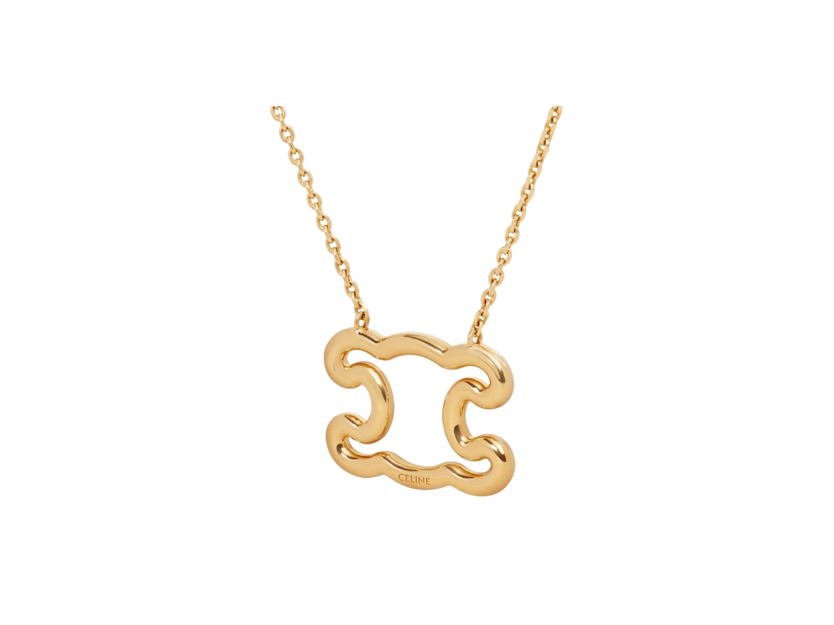 SASOM | เครื่องประดับ Celine Triomphe Frame Large Necklace In Brass ...