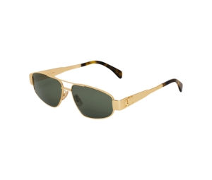 Buy Celine Triomphe Metal 03 Sunglasses In Metal Frame With Green Lenses Gold at Sasom – Authentic and Ready to Ship