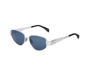 Buy Celine Triomphe Metal 04 Sunglasses In Metal Frame With Blue Lenses Silver at Sasom – Authentic and Ready to Ship
