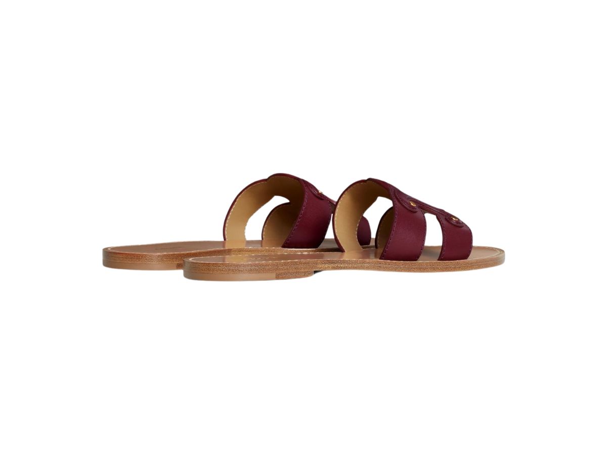 Celine Triomphe Mule In Calfskin Light Burgundy (W) | SASOM