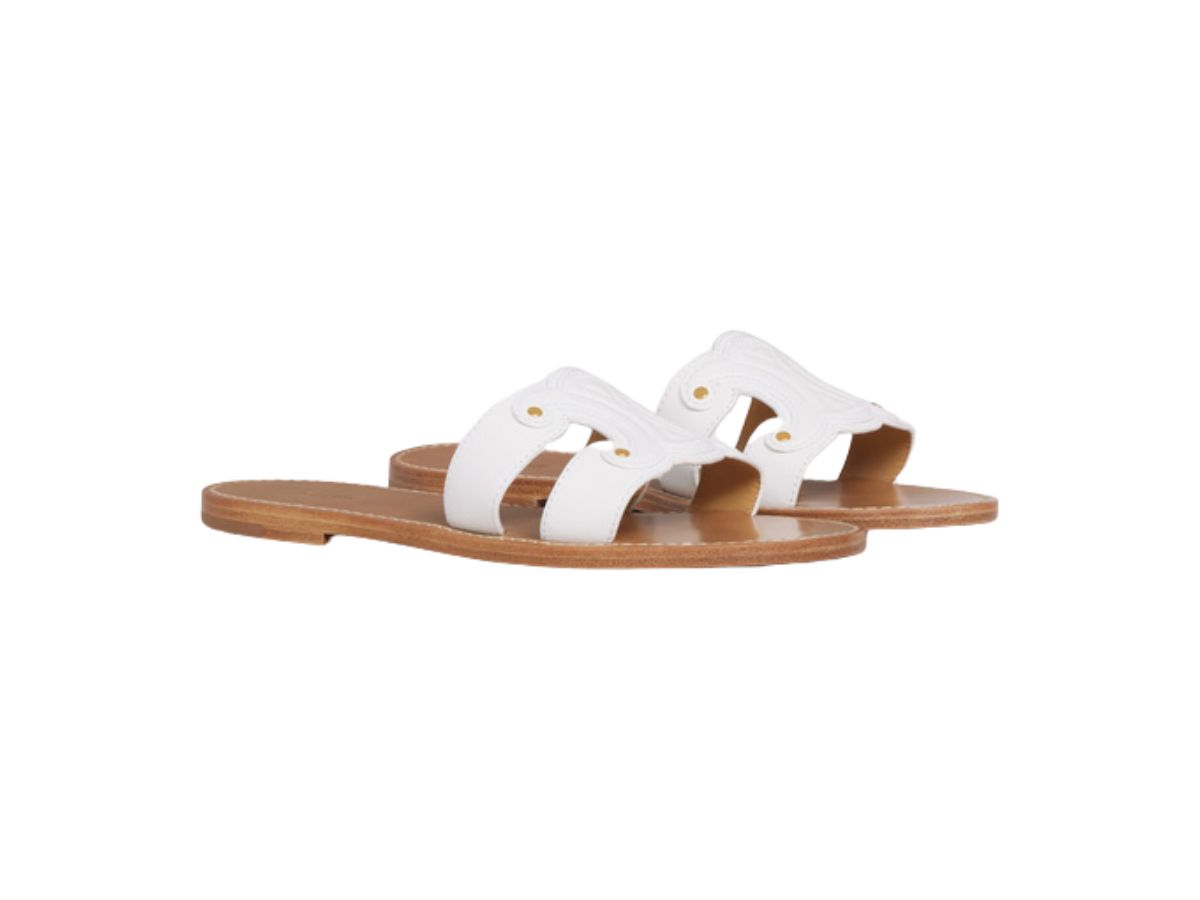 【CELINE】TRIOMPHE MULE IN CALFSKIN レザー ミュール サンダル CELINE TRIOMPHE MULE IN CALFSKIN - TAN | CELINE