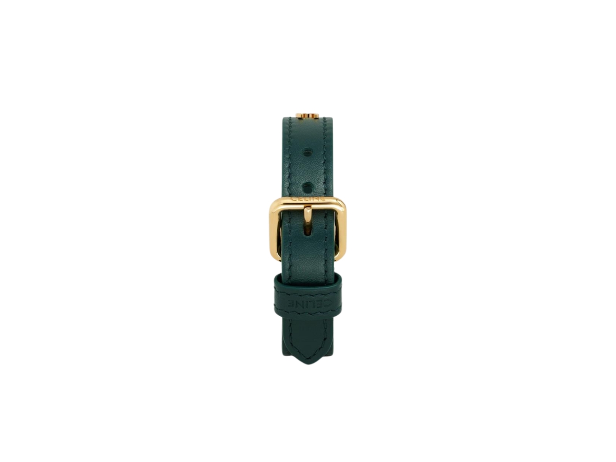 Celine Triomphe Multi Leather Bracelet In Brass With Gold