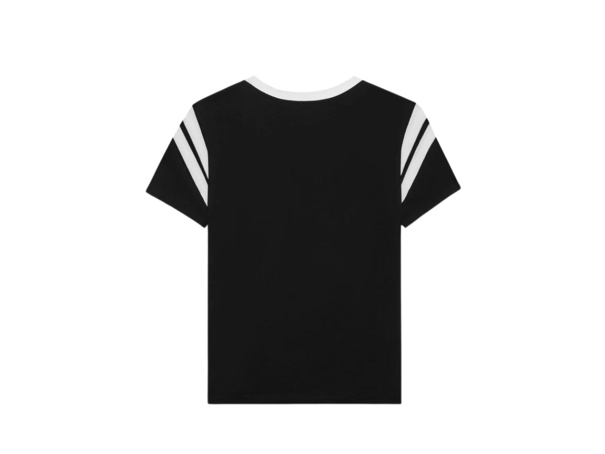 CELINE | TRIOMPHE REGULAR T-SHIRT BLACK/WHITE ロゴ Tシャツ Celine Triomphe Regular T-Shirt In Cotton Jersey Black / White