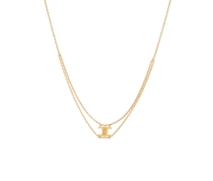 Celine Triomphe Suspended Necklace In Brass With Gold Finish Gold
