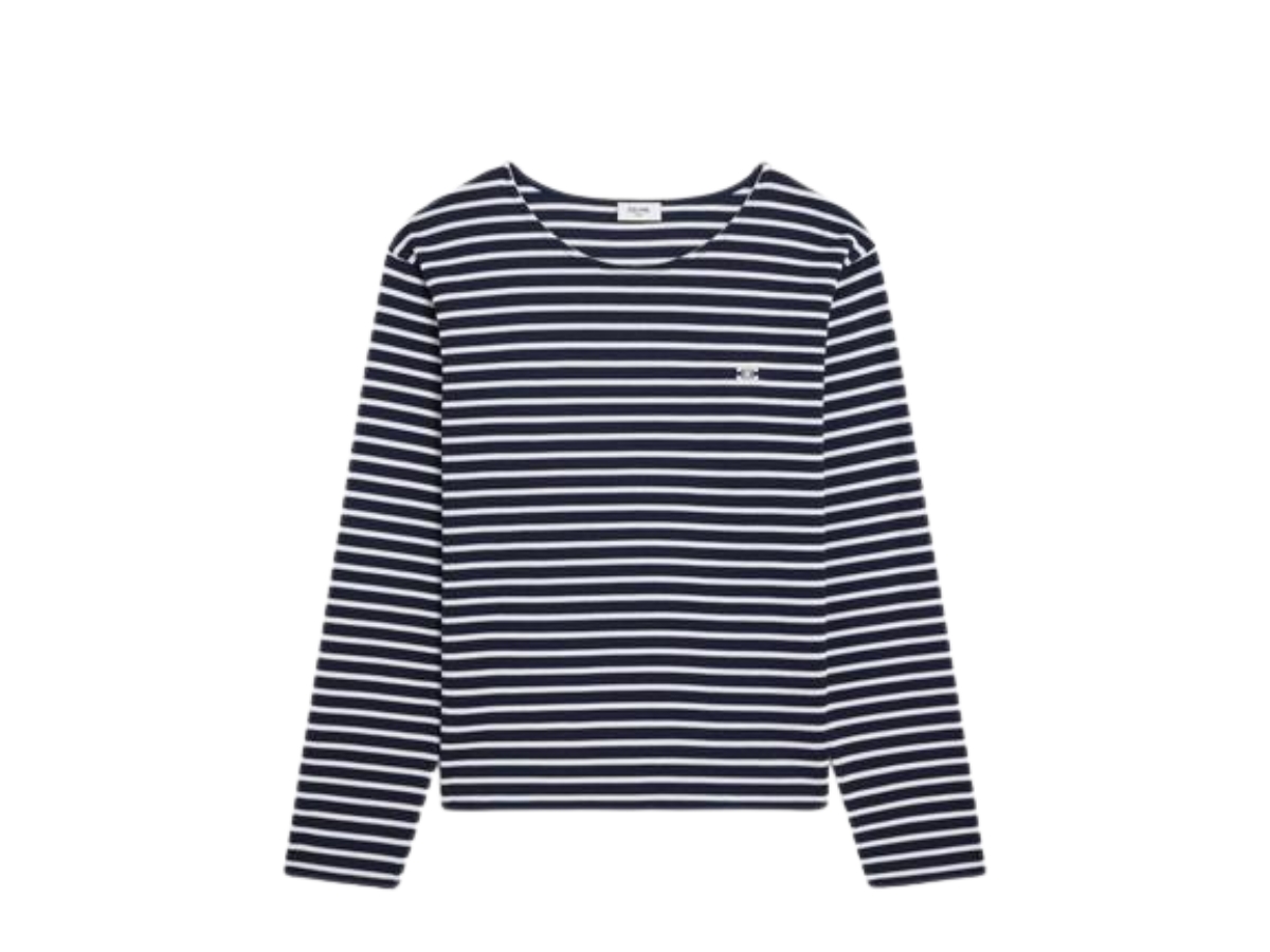 Tシャツ・カットソー Celine Striped T-Shirt TRIOMPHE T-SHIRT IN STRIPED JERSEY - | CELINE