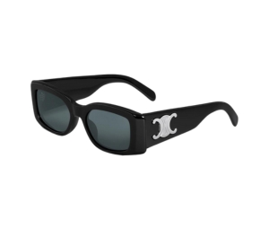 Celine Triomphe XL 01 Sunglasses In Acetate With Smoke Lenses Black