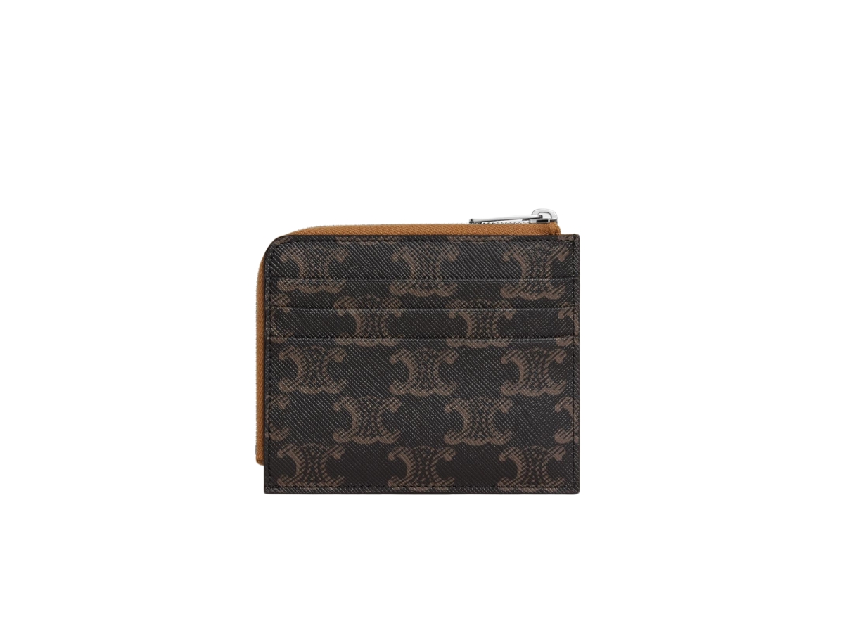 CARD HOLDER IN TRIOMPHE CANVAS AND CALFSKIN - BLACK