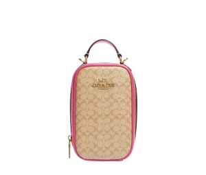 Buy Coach Eva Phone Crossbody In Colorblock Signature Canvas Light Khaki Petunia at Sasom – Authentic and Ready to Ship