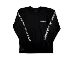 Buy Chrome Hearts Letter Print Crew Neck Long Sleeve T-Shirt - Black at Sasom – Authentic and Ready to Ship