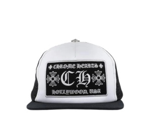 Buy Chrome Hearts CH Hollywood Trucker Hat Black White at Sasom – Authentic and Ready to Ship