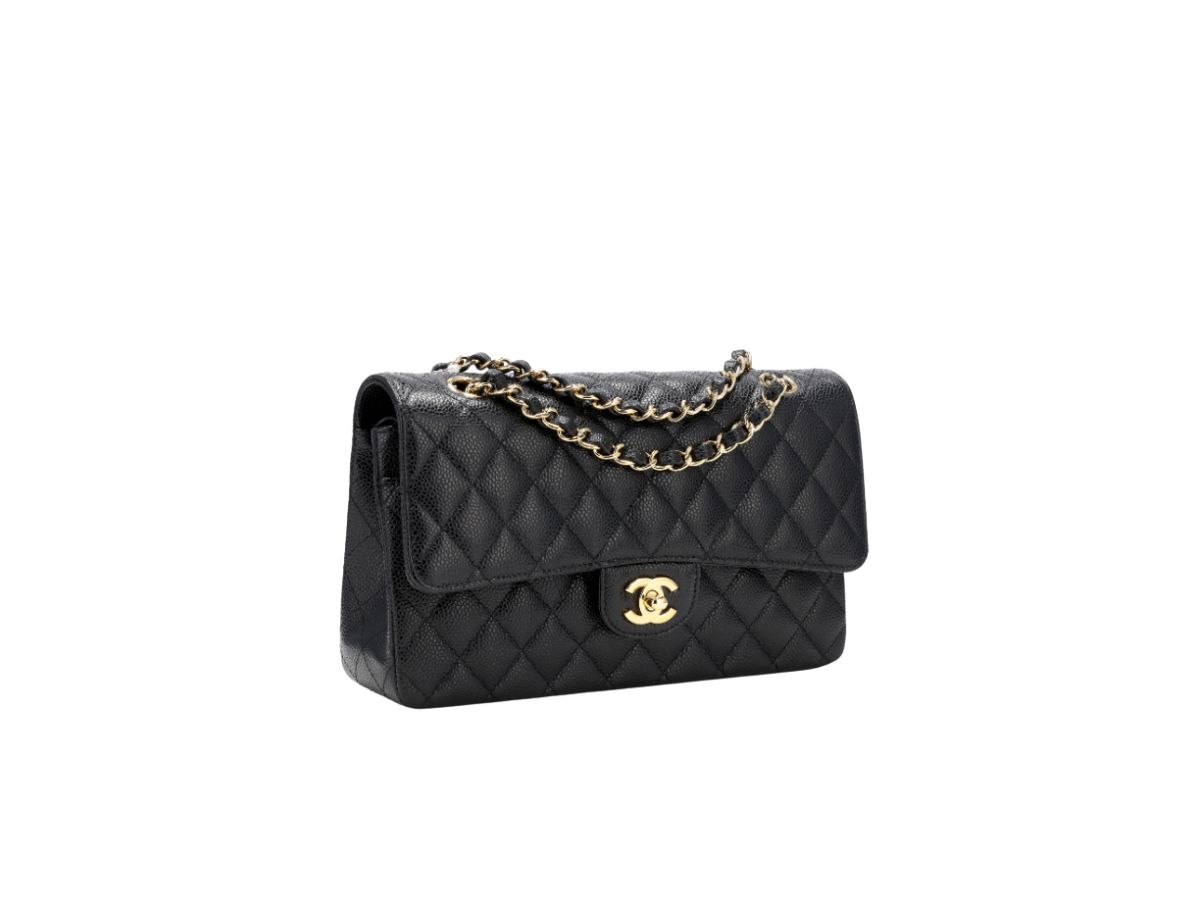 Chanel medium flap outlet caviar gold hardware