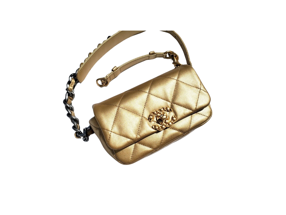 Gold and Silver Mini Flap Bag with Handle main image 1